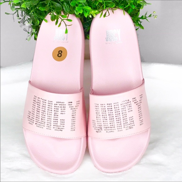 Juicy Couture Pink Studded Mules - Picture 2 of 7